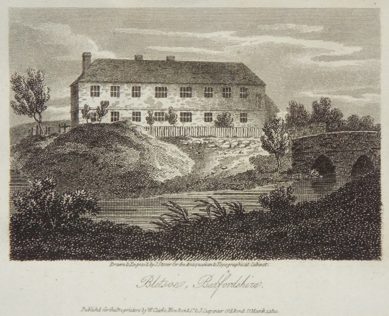 Print - Bletsoe, Bedfordshire. - Storer